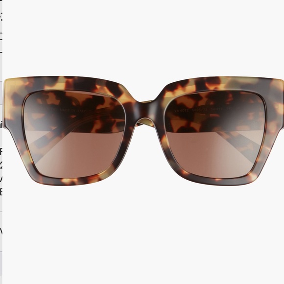 NWT Valentino 54mm square brown tan color sunglasses - Picture 11 of 12